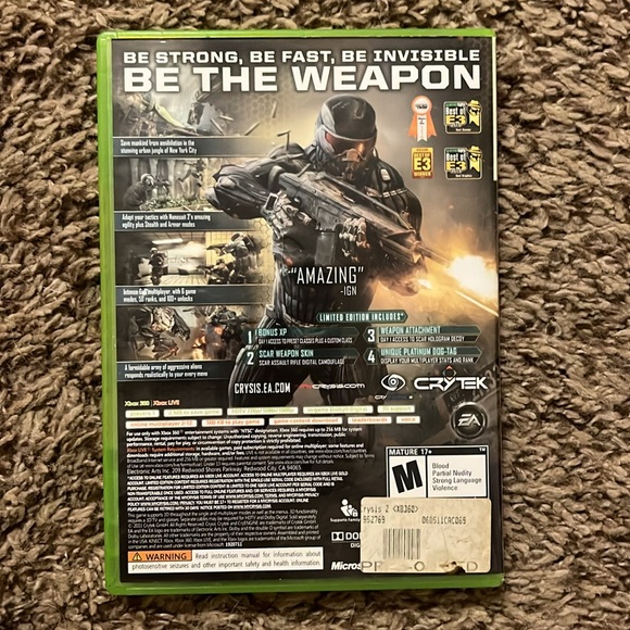 🌺Xbox game Crysis2 LIMITED EDITION - Picture 3 of 4